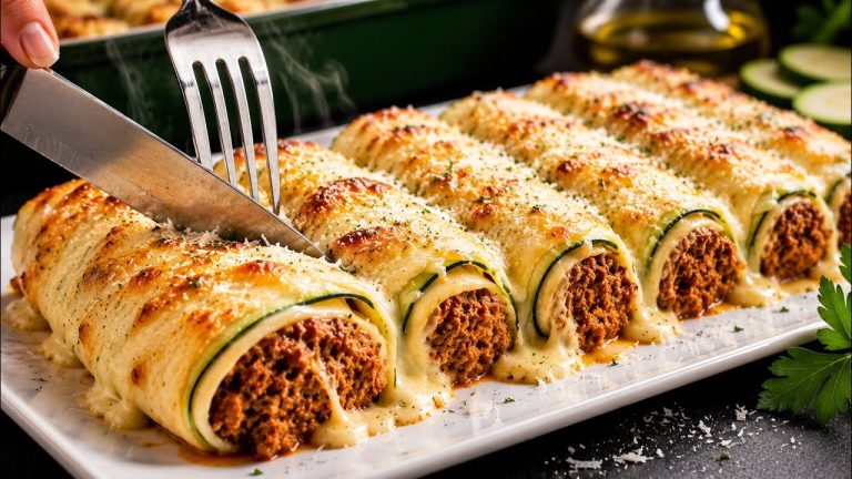 Simple Dinner: Crispy Zucchini Mince Rolls with Béchamel