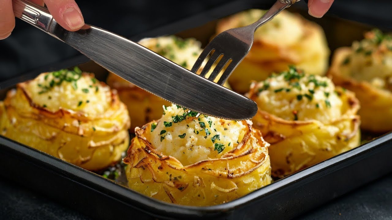 The perfect dinner! I’ve never eaten such delicious potatoes!