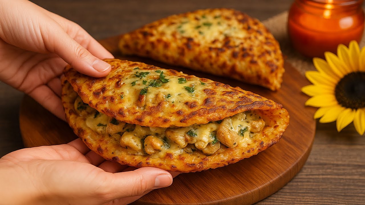 Delicious Potato Pockets with Chicken, Mushrooms, and Cheese