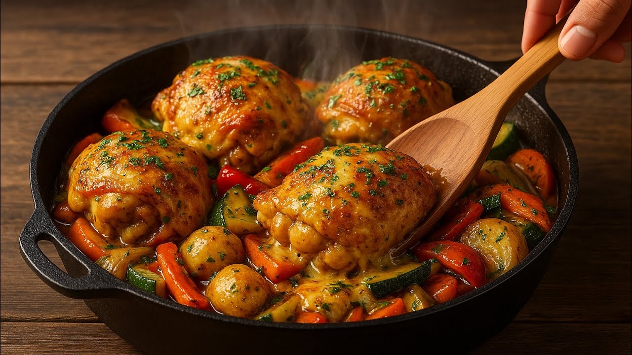 Delicious Oven-Baked Chicken with Potatoes