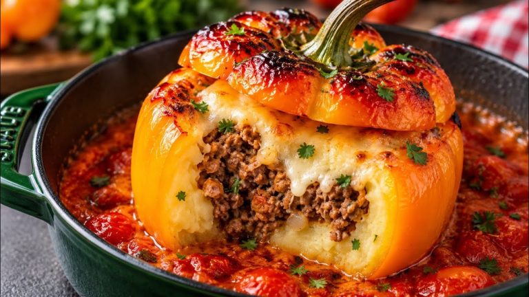 It couldn’t be simpler! Stuffed peppers with that certain something.