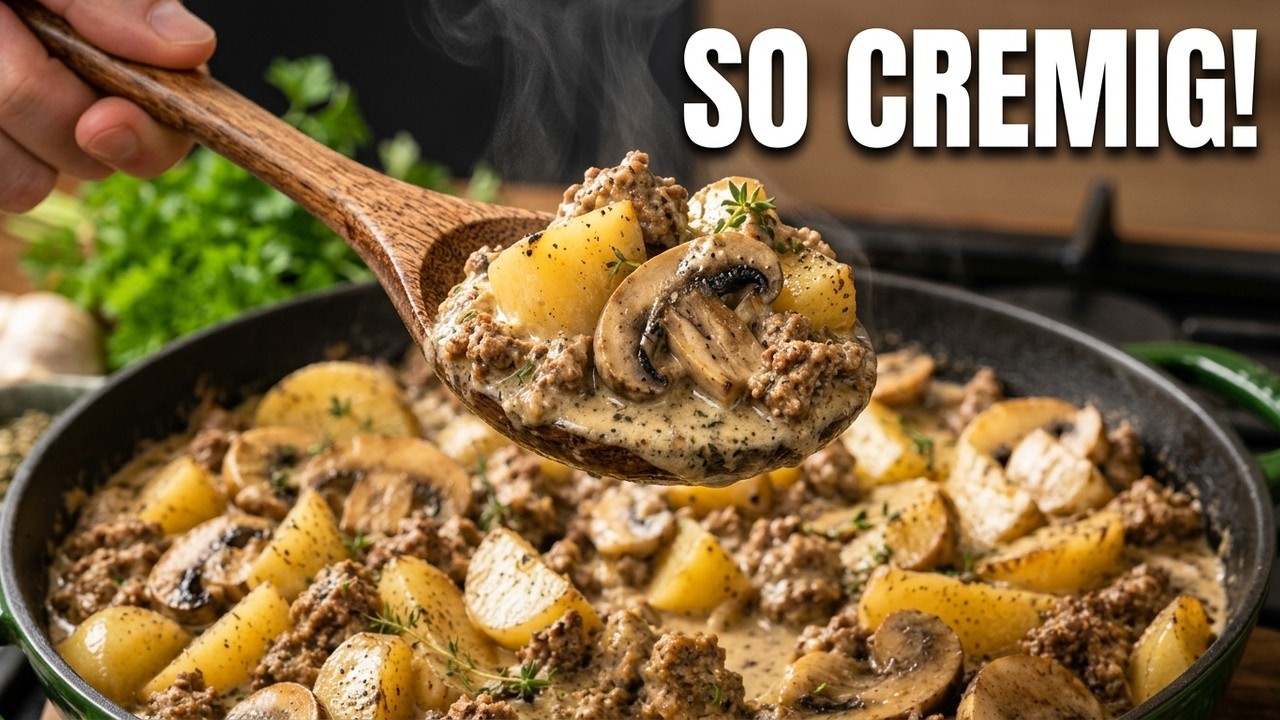 You’ve never had potatoes this creamy before! The ultimate weeknight recipe 🍄