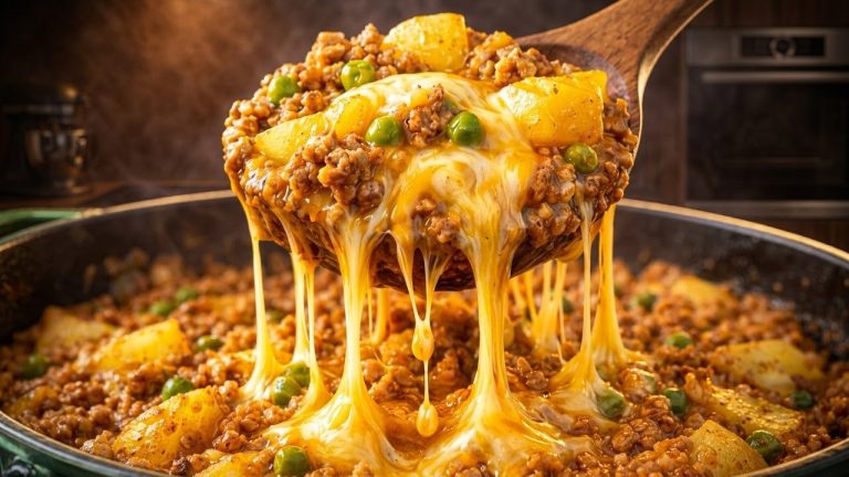 Ground Meat, Potatoes, Cheese – All in One Pan!