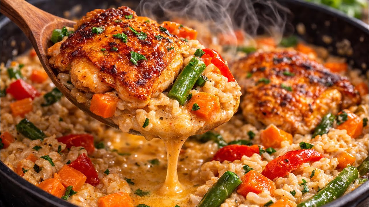 So delicious I’ve never eaten rice before! One-Pan Chicken