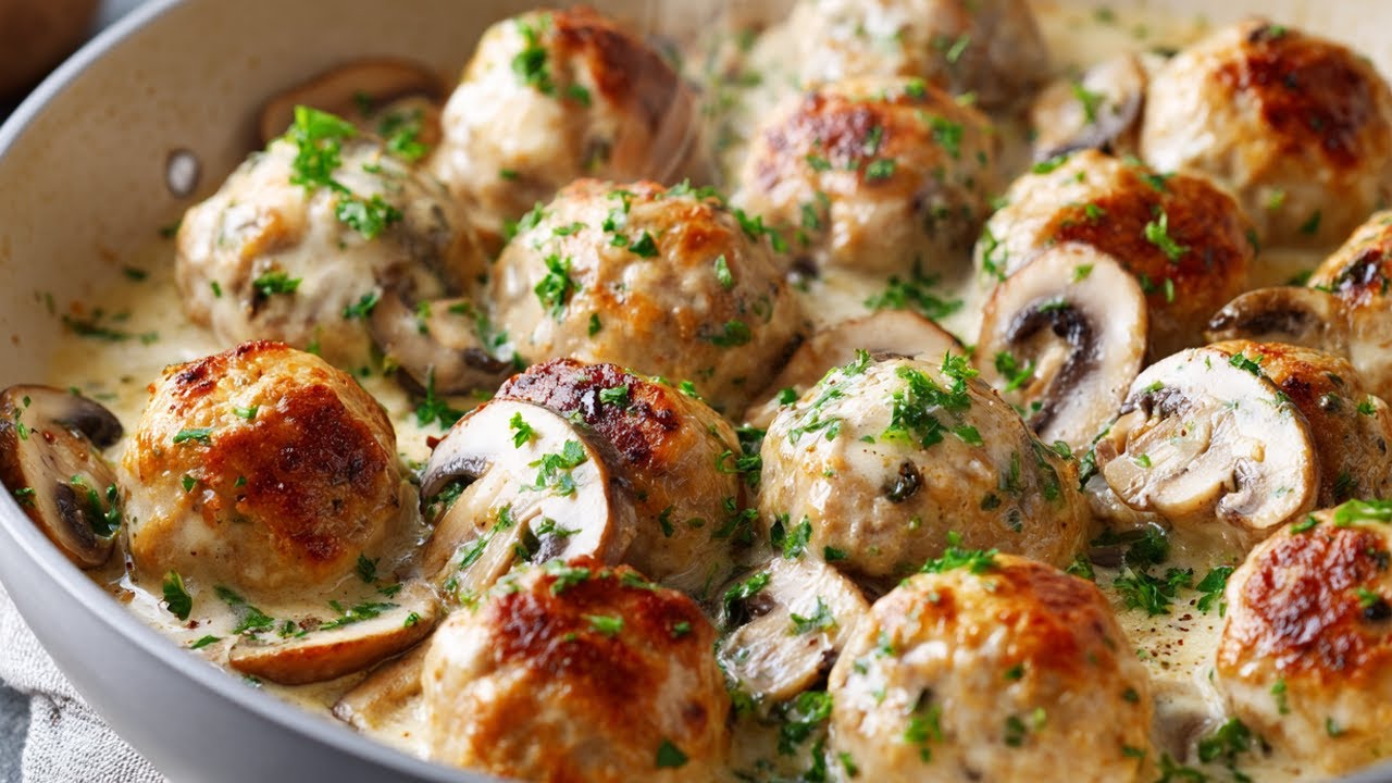 Creamy Mushroom Meatballs