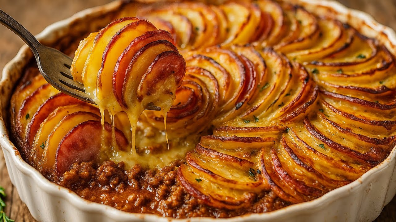 Incredible! Two-tone potato spiral with minced meat – so beautiful, so simple, so delicious!